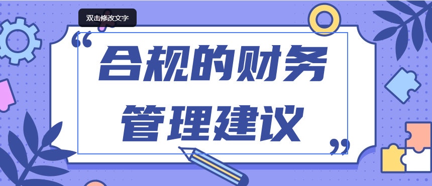 合规的财务管理建议