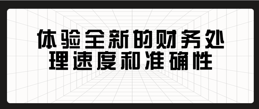 体验全新的财务处理速度和准确性